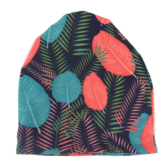 Leaf Print Pullover Cap Is Soft, Ultra thin And Breathable Navy Blue - Shop at LoveMi