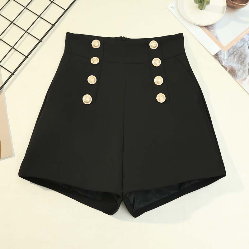 Women's High Waist Solid Color Straight Casual Wide leg Pants Black - Shop at LoveMi