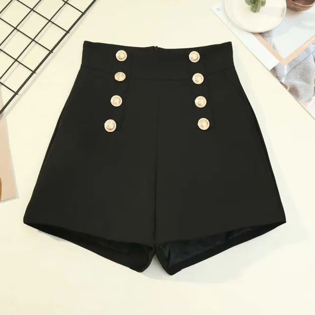 Women's High Waist Solid Color Straight Casual Wide leg Pants Black - Shop at LoveMi