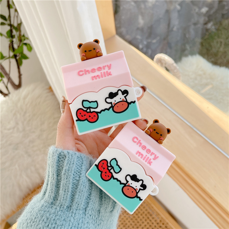 Cow Box Bear Protective Case Headphone Soft Shell Cartoon - Image 4