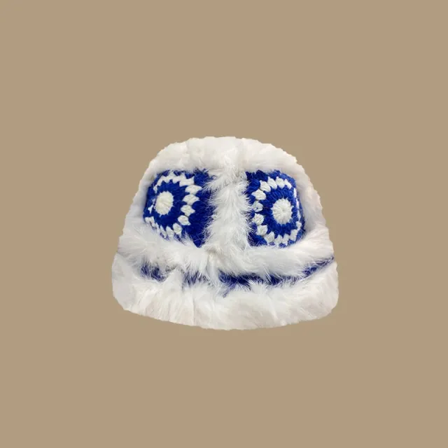 Autumn And Winter Warm Hand Knitted Wool Fisherman Hat Blue - Shop at LoveMi