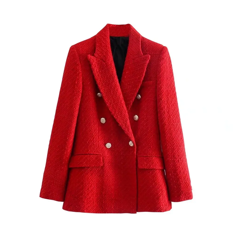 Hot Girl Texture Double-breasted Casual Suit Jacket Women