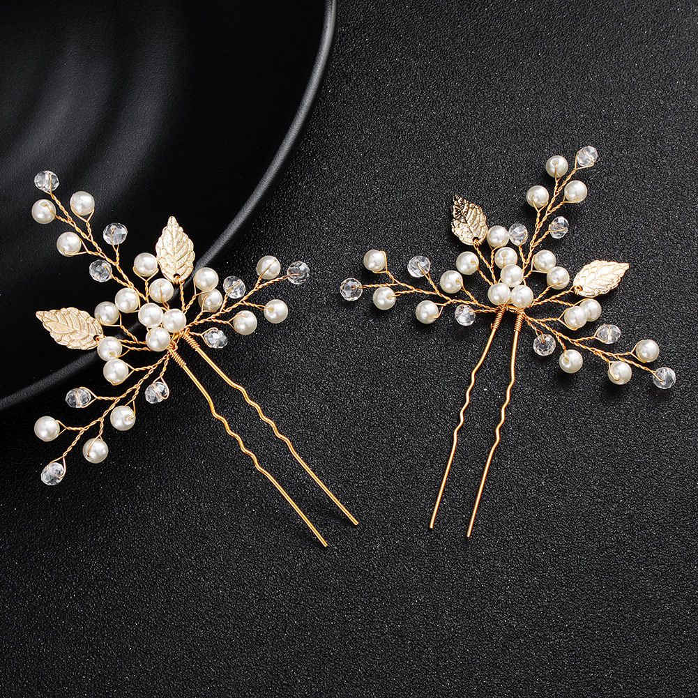 Alloy Leaf Bridal Hairpin — foto 6