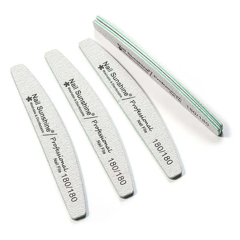 Half-moon Shaped Nail File, Gray Nail File, High-end Washable Nail File, Non-shedding Sanding Nail File.