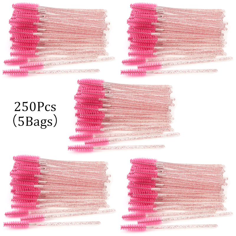 Disposable Eyelash Brush With Crystal Rod Pink - Shop at LoveMi