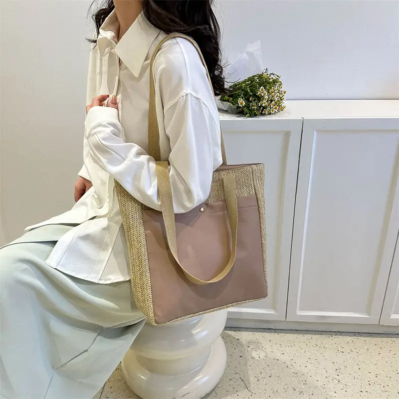 New Simple Casual One Shoulder Retro Large Capacity Tote Commuter Bag