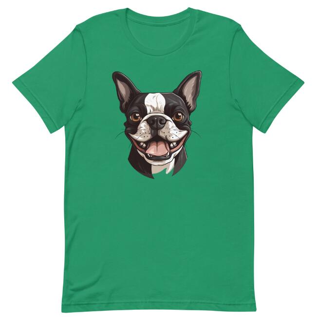 Title 6, Smiling Boston Terrier Digital Print Casual Rou...