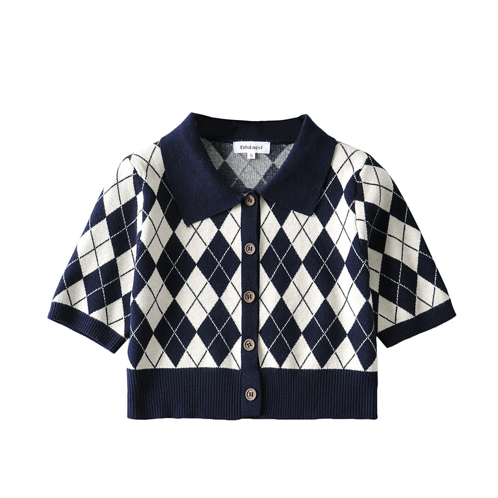 New Ladies Slim Single Breasted Cropped Cardigan