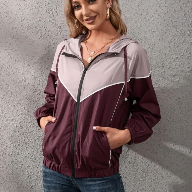 Women's Jacket Hooded Waterproof Jacket Coat Top Red - Shop at LoveMi