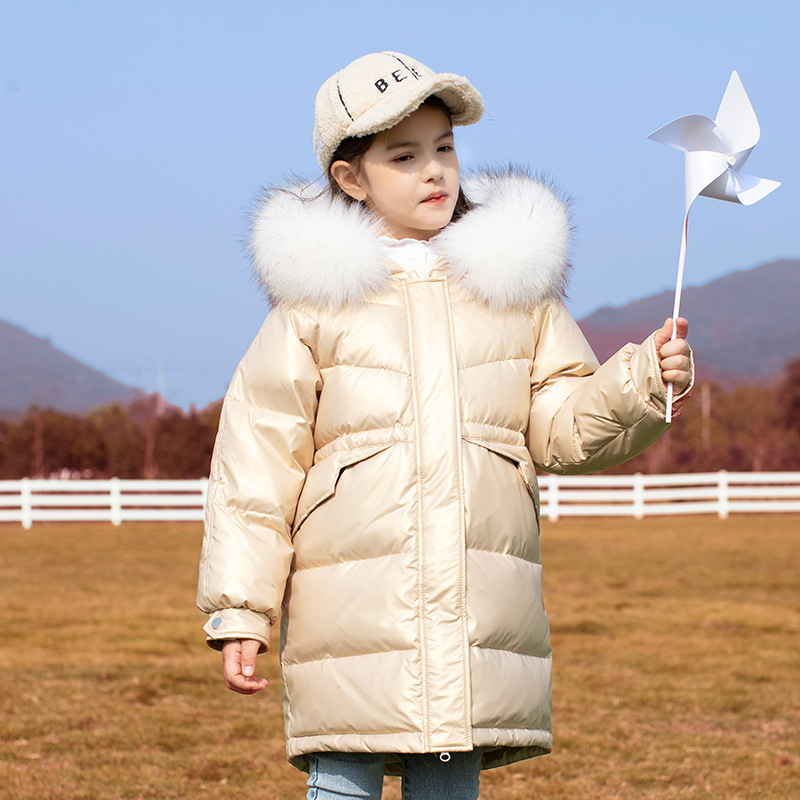 New Children's Down Jacket Girls Mid-length
