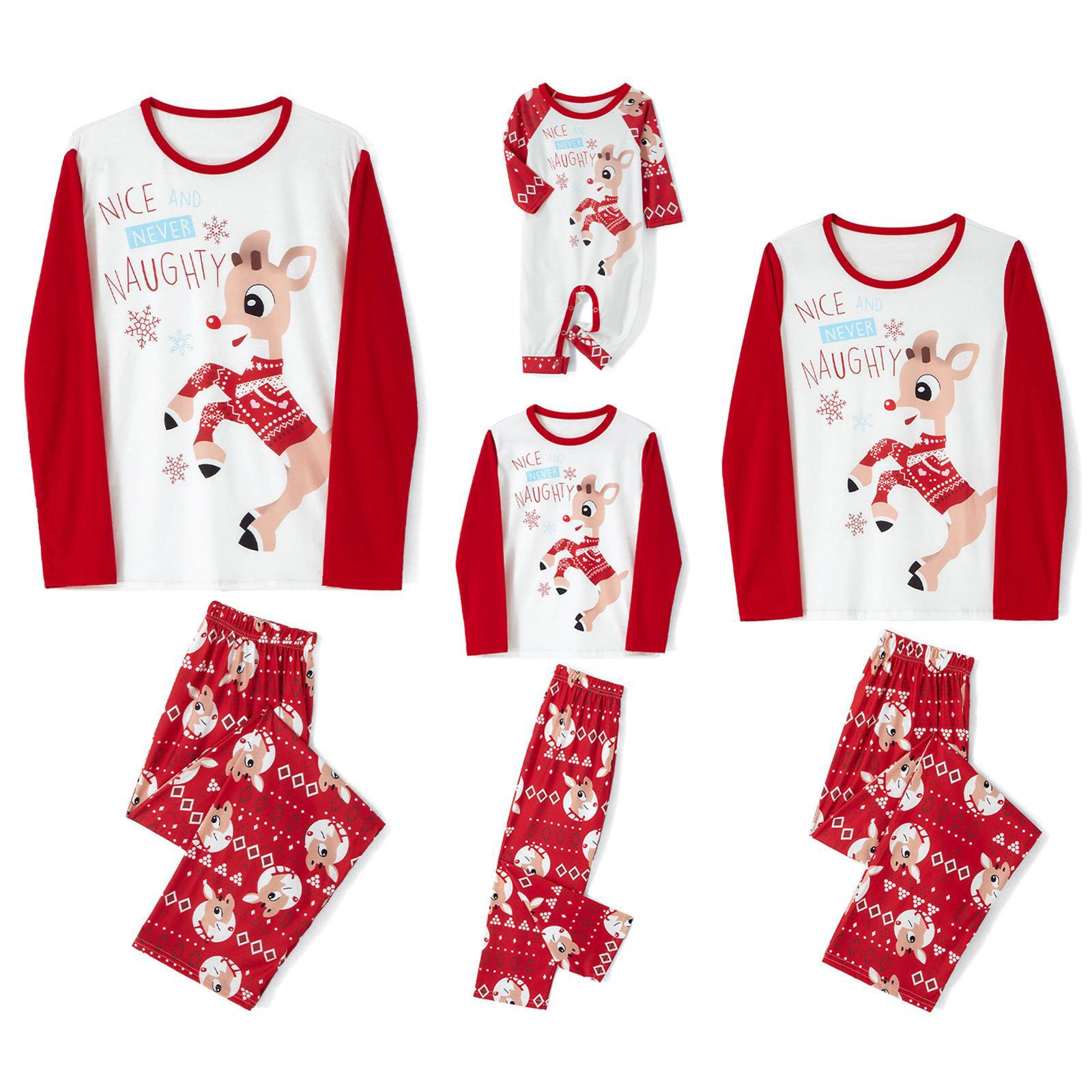 Title 3, Printed Pajamas Christmas Parent-child Wear Rou...