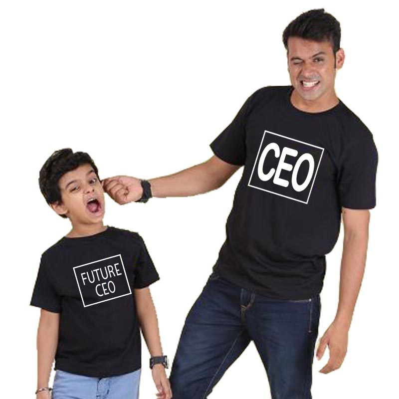 Title 2, Zomer T-shirt met CEO brief print voor ouders e...