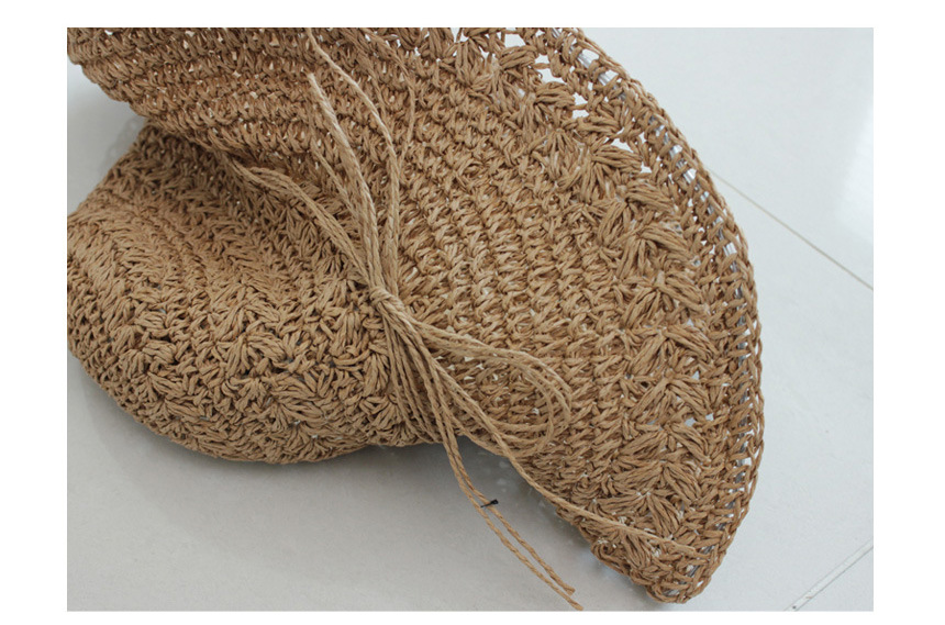Handmade Hollowed Out Female Summer Seaside Straw Hat