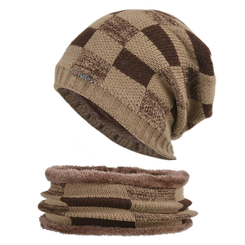 Winter Hat Pullover Bib Suit Plus Fluffy Thread — foto 4