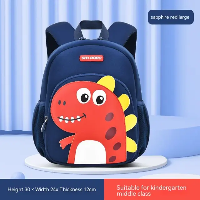 Men's And Women's Cute Fashion Dinosaur Neoprene Backpack Blue - Shop at LoveMi