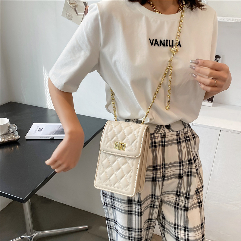 Messenger Shoulder Bag Korean Style Fashion Small Fragrance Style Rhombus