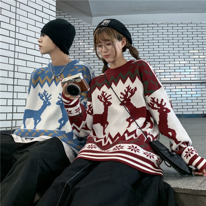 Loose Lazy Knitted Winter Crew Neck Sweater