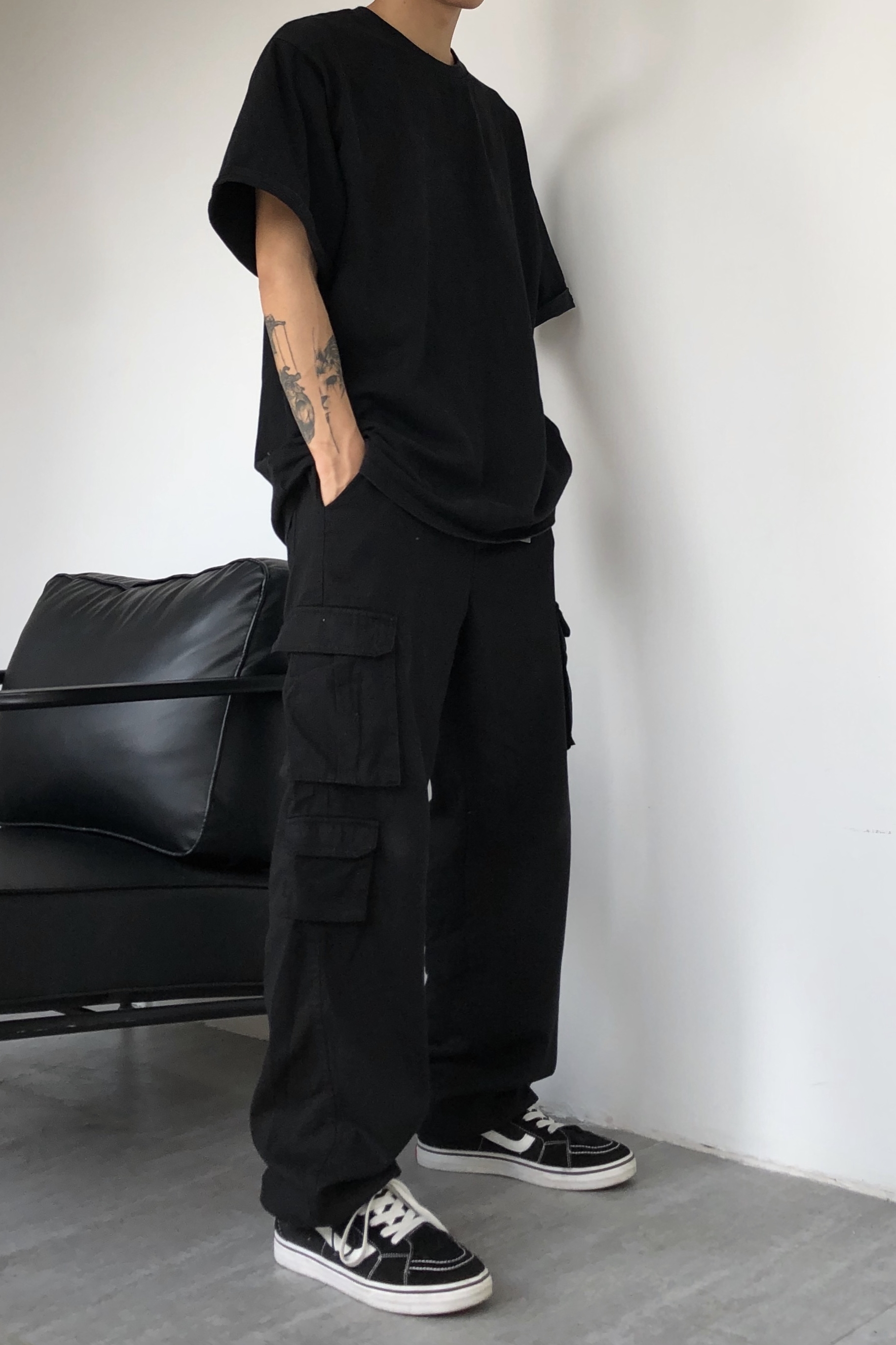 Multi-pocket Work Clothes Drape Loose And Versatile Casual Straight Leg Pants