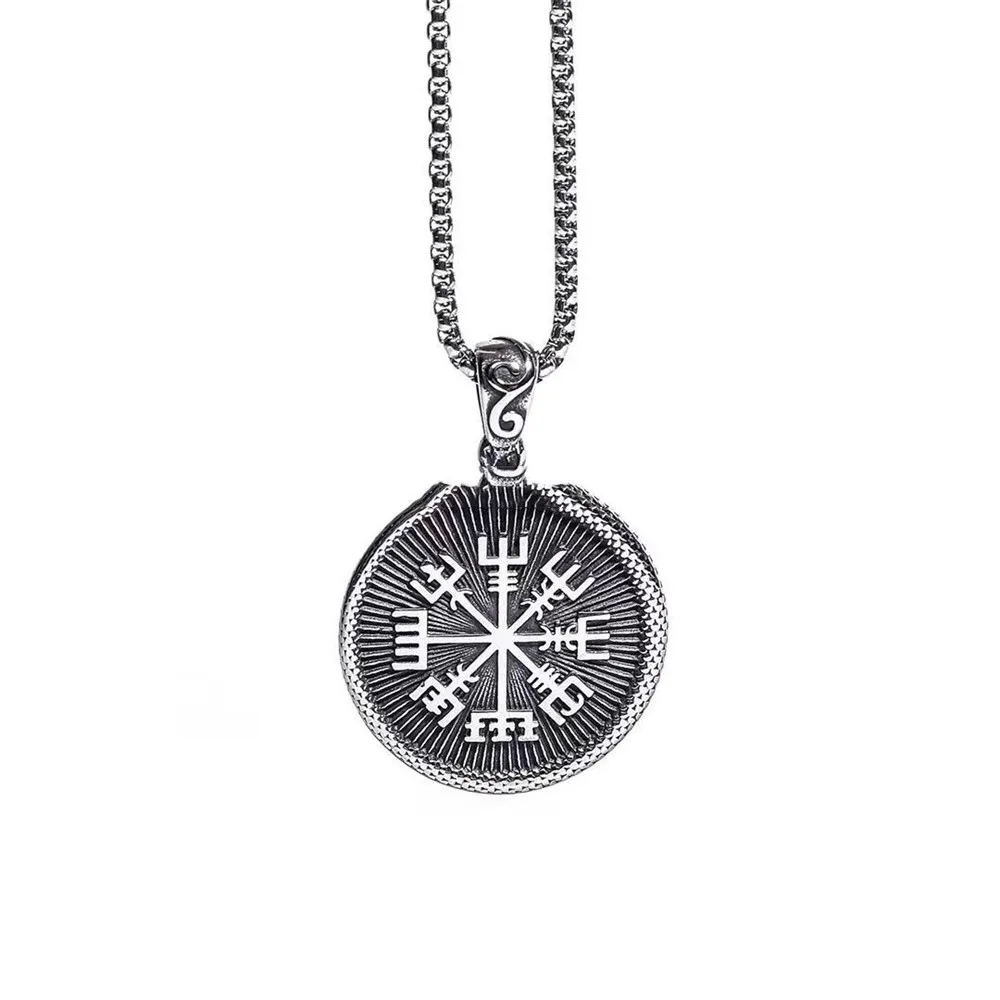 Fashion Snake Titanium Steel Medal Necklace - Steel Colour