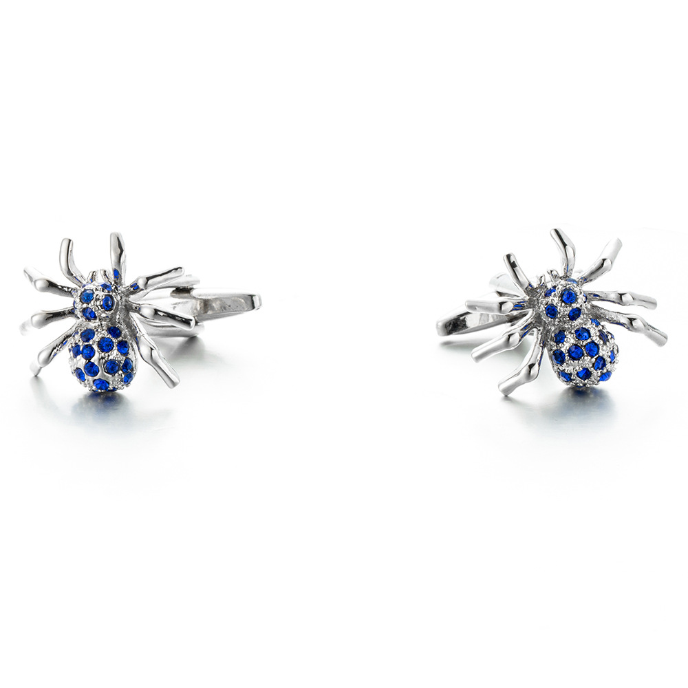 Title 5, Blue Crystal Spider Shape Cufflink