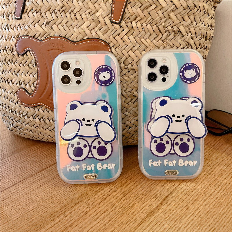 Cute Cartoon Stand Phone Case Rabbit All-inclusive Protective Cover