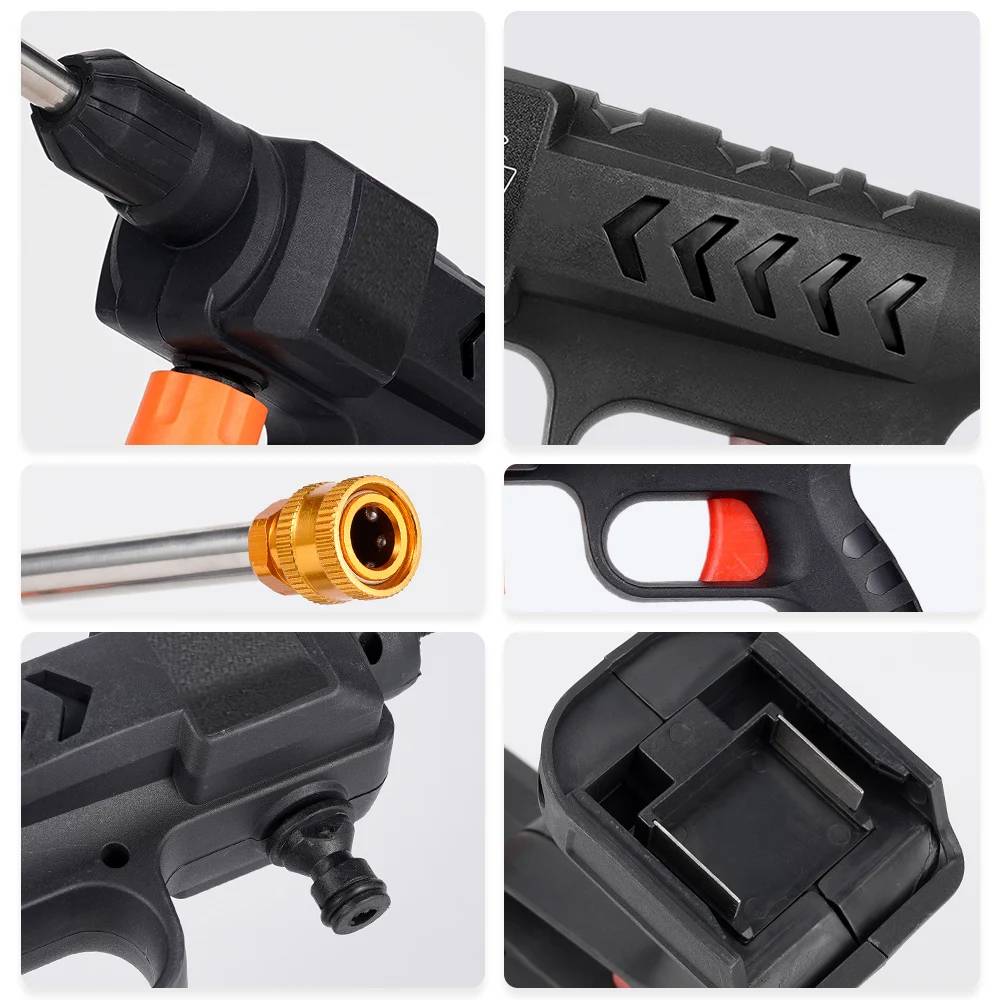 2 Battery Cordless Car High Pressure Washer Jet Water Wash Cleaner Gun Portable 3