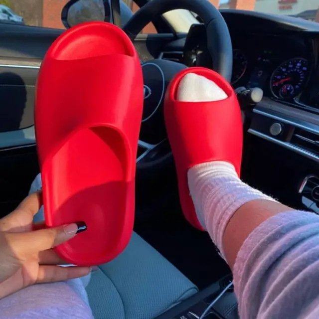 Women's Thick Bottom Sandals Stepping On Shit Slippers Red - Shop at LoveMi