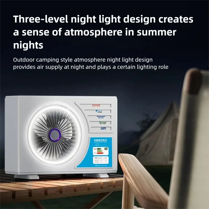 Folding Electric Fan Student Desktop Light Cooling Outdoor Camping Wall Hanging — image 5