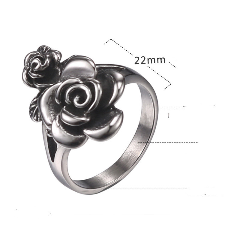 European And American Fashion Hollow Carved Oil Drop Ring