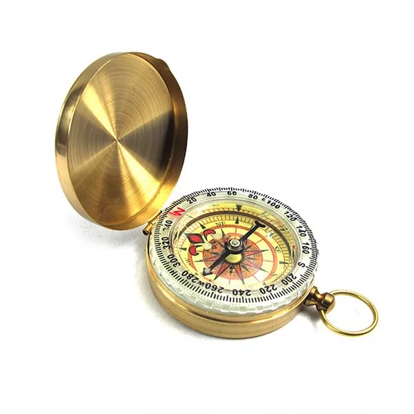 Flip compass outdoor compass pocket watch copper compass