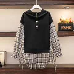 Fake Two Fat Girls' Clothes And Sweaters - Black - View 1