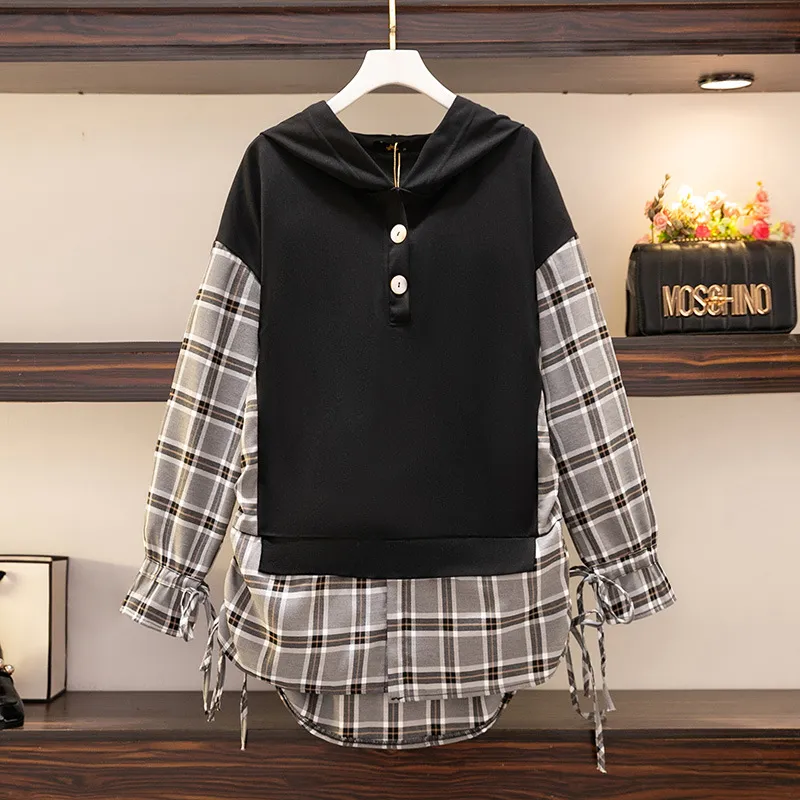 Fake Two Fat Girls' Clothes And Sweaters - Black