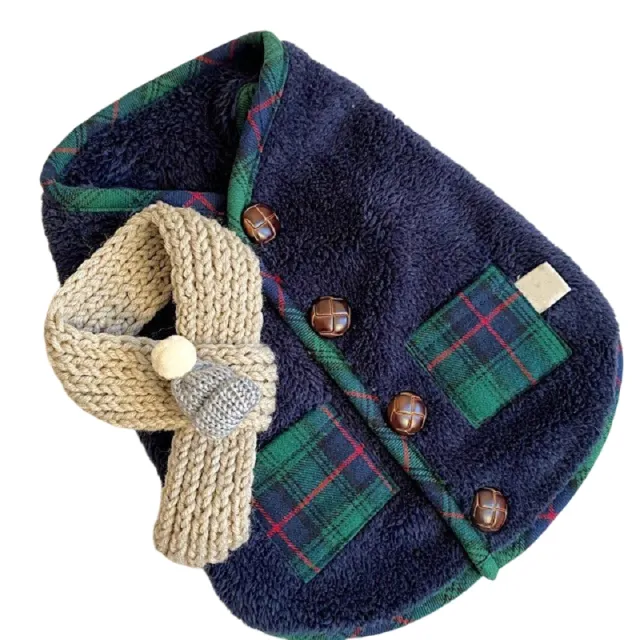 And Winter, Puppies, Two legged Vests, Small And Medium sized Dogs, Fleece Jackets, Cat Coats, Scarves, Pet Clothes Navy Blue - Shop at LoveMi