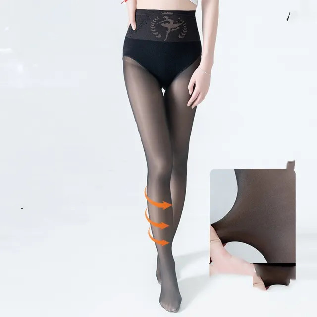 Black Silk Transparent Women's High Waist Belly Compression Leggings Water Light Black See Through - Shop at LoveMi