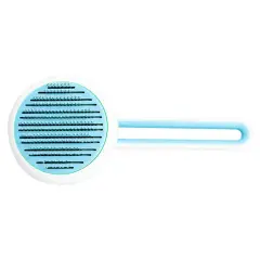 Pet Dog Hair Remover Cat Brush Grooming Tool Automatic Massage Comb Round Hair Brush For Cat Dog Pet Supplies - Blue - View 1