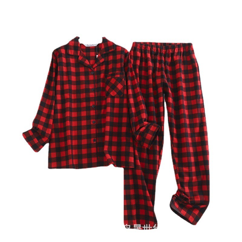 Title 10, Checkered Pure Cotton Womens Pajamas Set Home ...