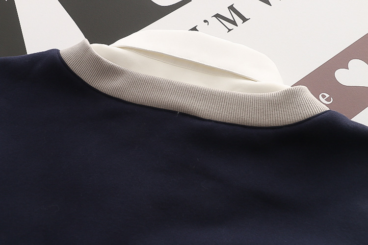 Printed Long-sleeved Shirt Collar And Cashmere Sweater