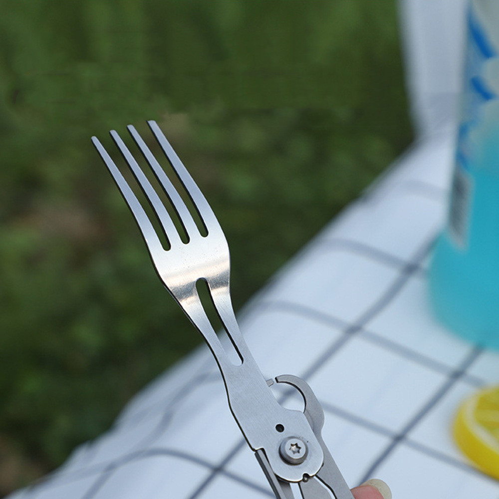 Outdoor Combination Tableware Stainless Steel Disassembly Knife And Fork Set