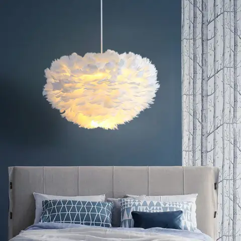 Modern Minimalist Master Bedroom Net Red Girl Heart Chandelier
