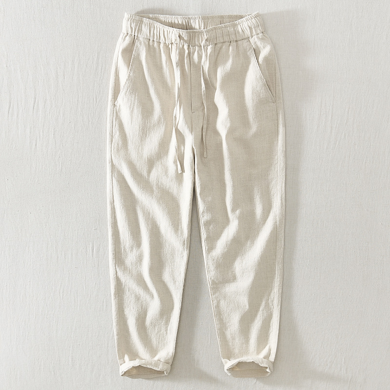 Title 8, Dunne casual broek met elastische tailleband en...