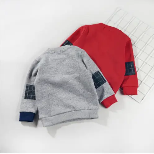 Fashionable Boys And Girls And Children Baby Cartoon Western Style Bear Fleece Pullover Sweater