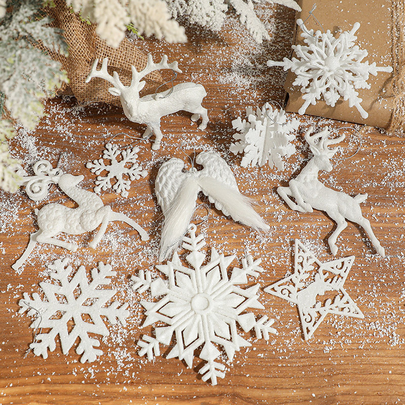 Christmas Pendant Little Angel Wings Elk Snowflake