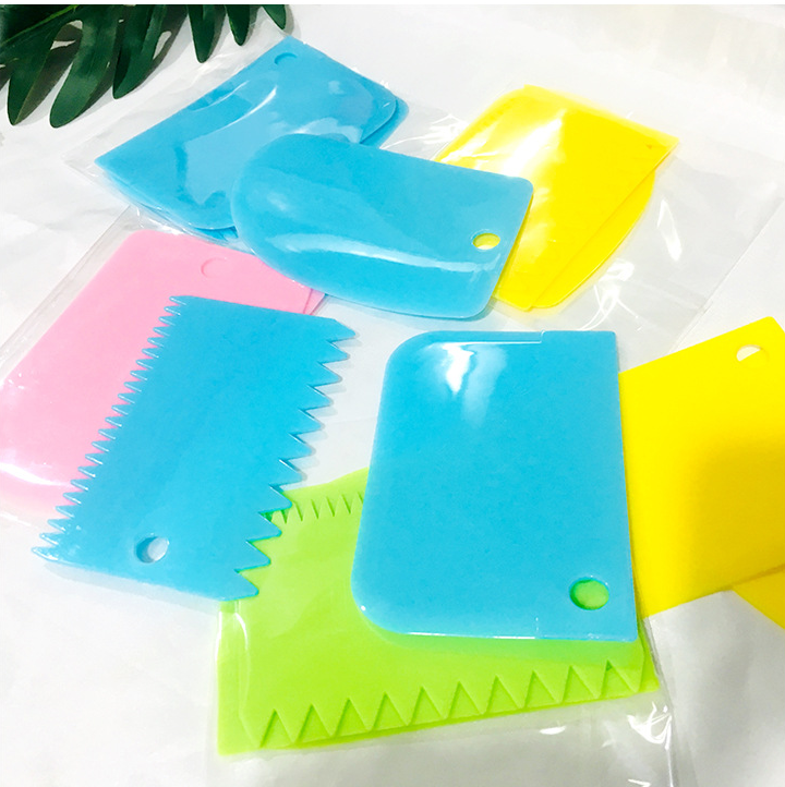 Title 9, Cream Plastic Scraper Cake Cutter Color Scraper...