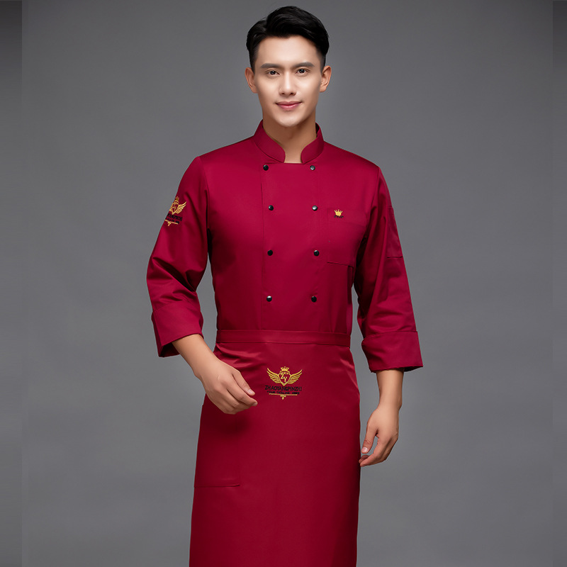Catering Chef's Work Clothes Men's Long Sleeved Autumn And Winter Style