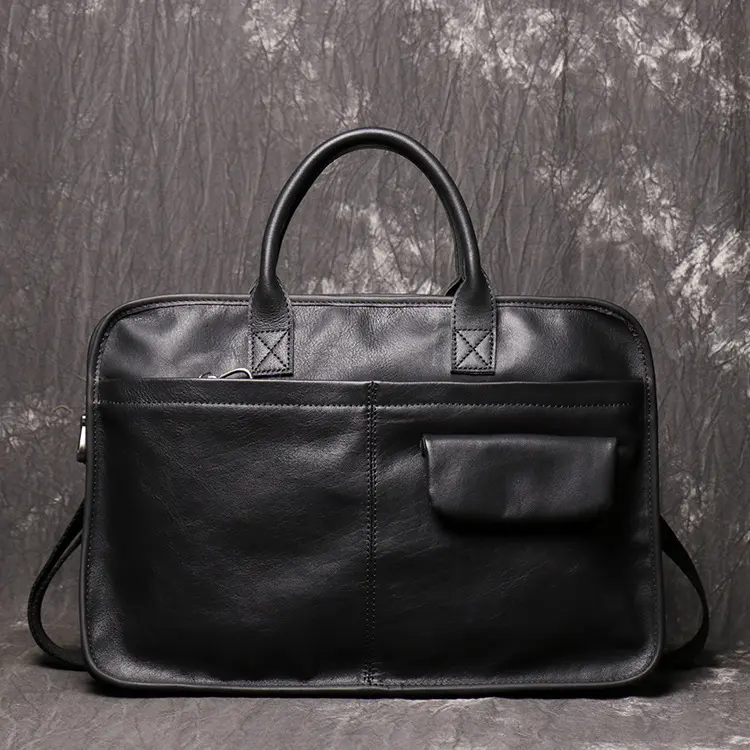 Men's Leather One Shoulder Crossbody Large Capacity