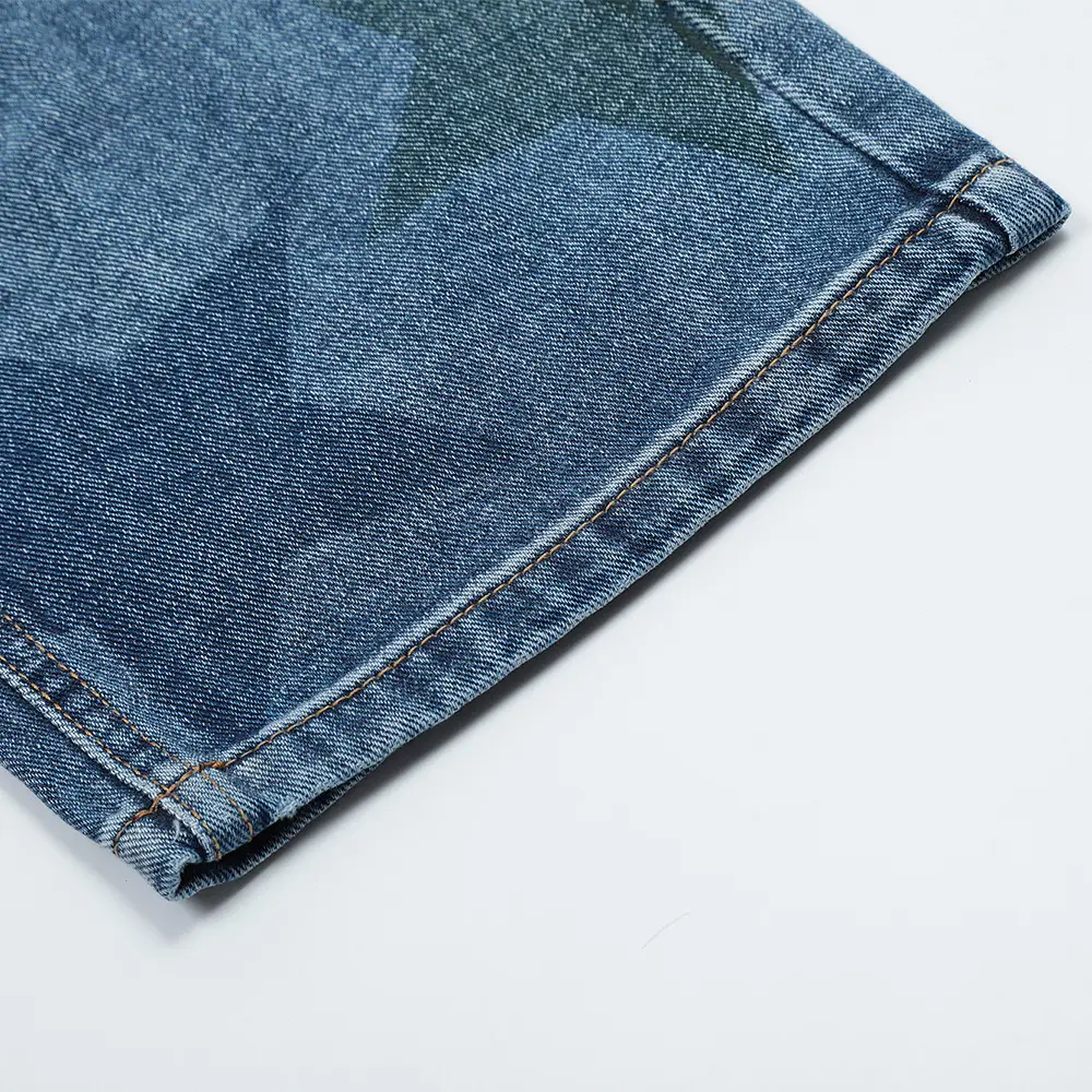 Pentagram Full Print Straight Leg Jeans