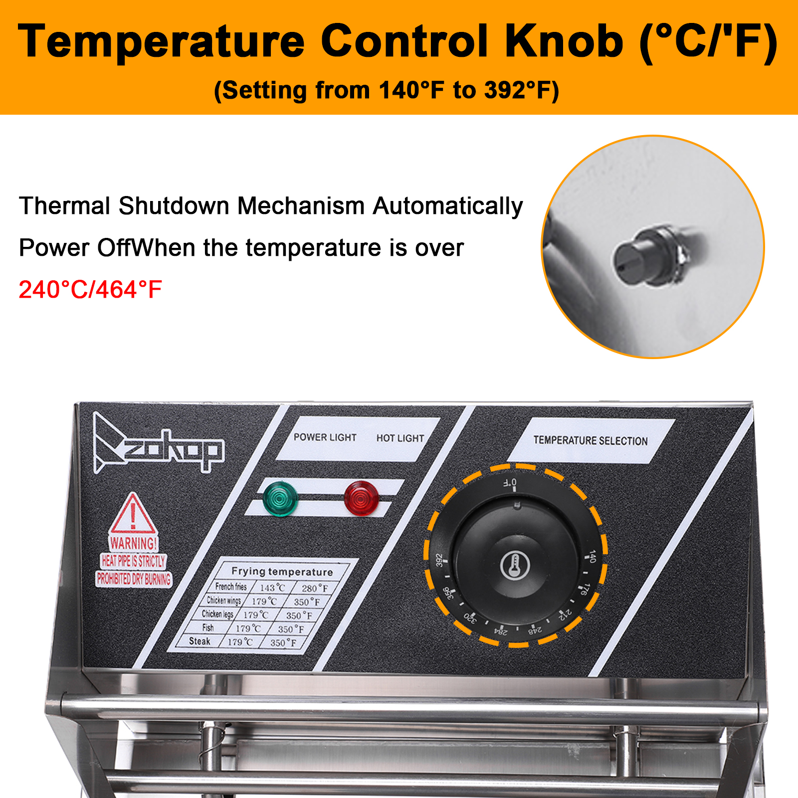 Electric Fryer Silver Stainless Steel Single Cylinder - Image 24