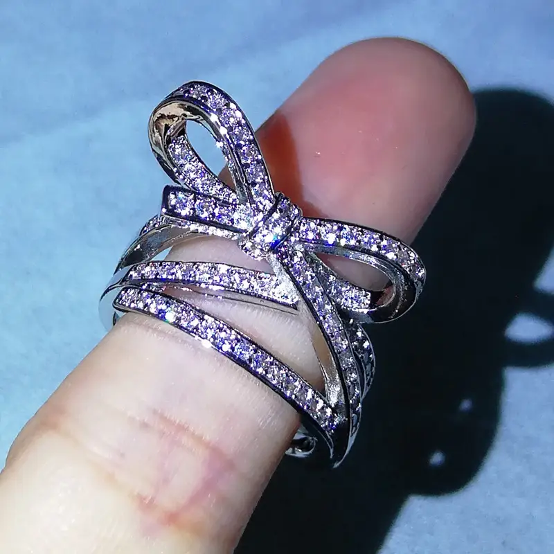 Creative Rose Zircon Ring Europe And America