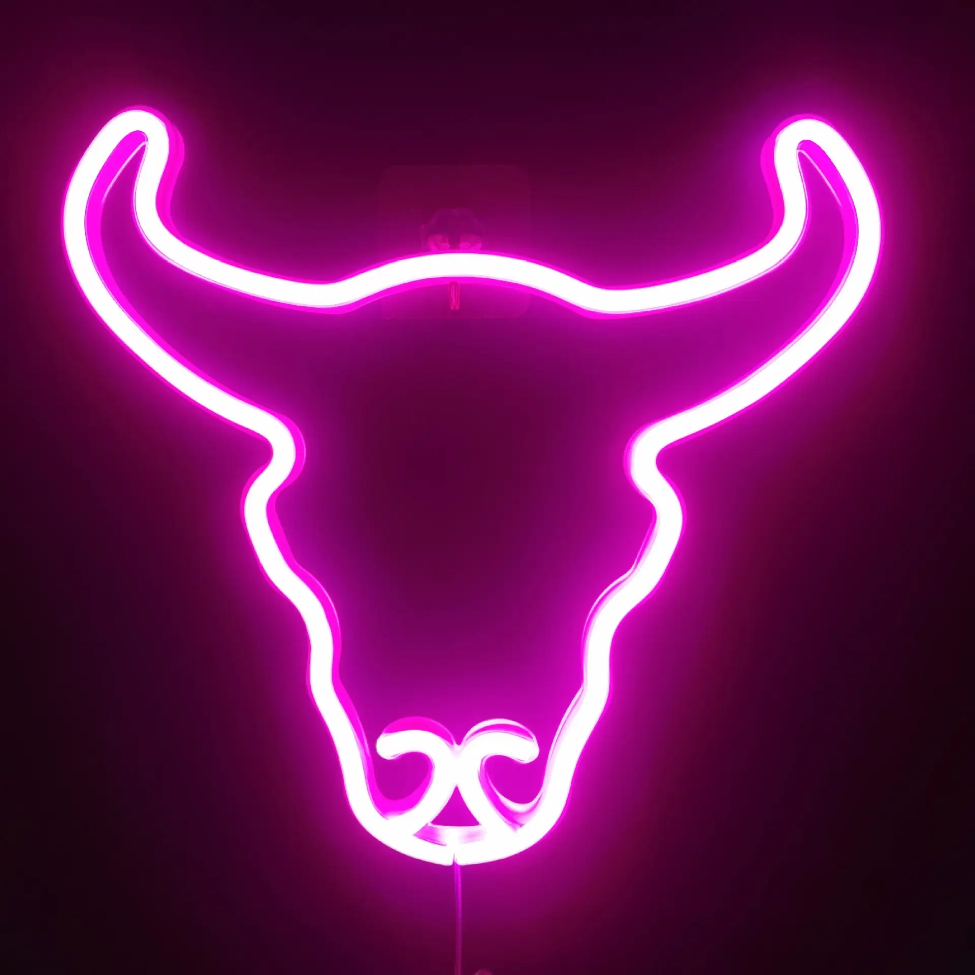 Bar Decoration  Romantic Pendant Cow Head Shape Night Light