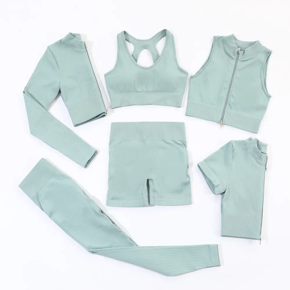 Seamless Knitted Yoga Clothes for Women Exercise Fitness